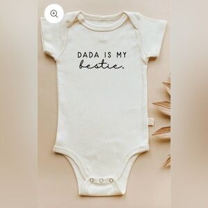 Dada is my bestie Organic Bodysuit